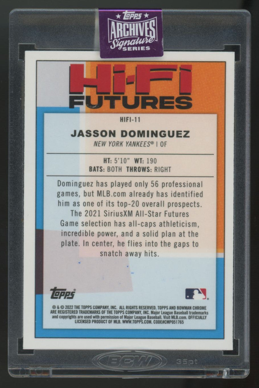 2025 Topps Archives Signature Series Jasson Dominguez Auto /10 #HIFI-11