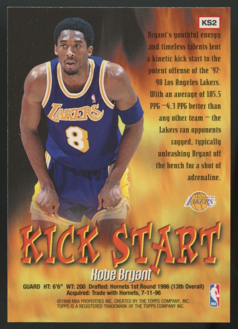 1998-99 Topps Kobe Bryant Kick Start #KS2 "B"