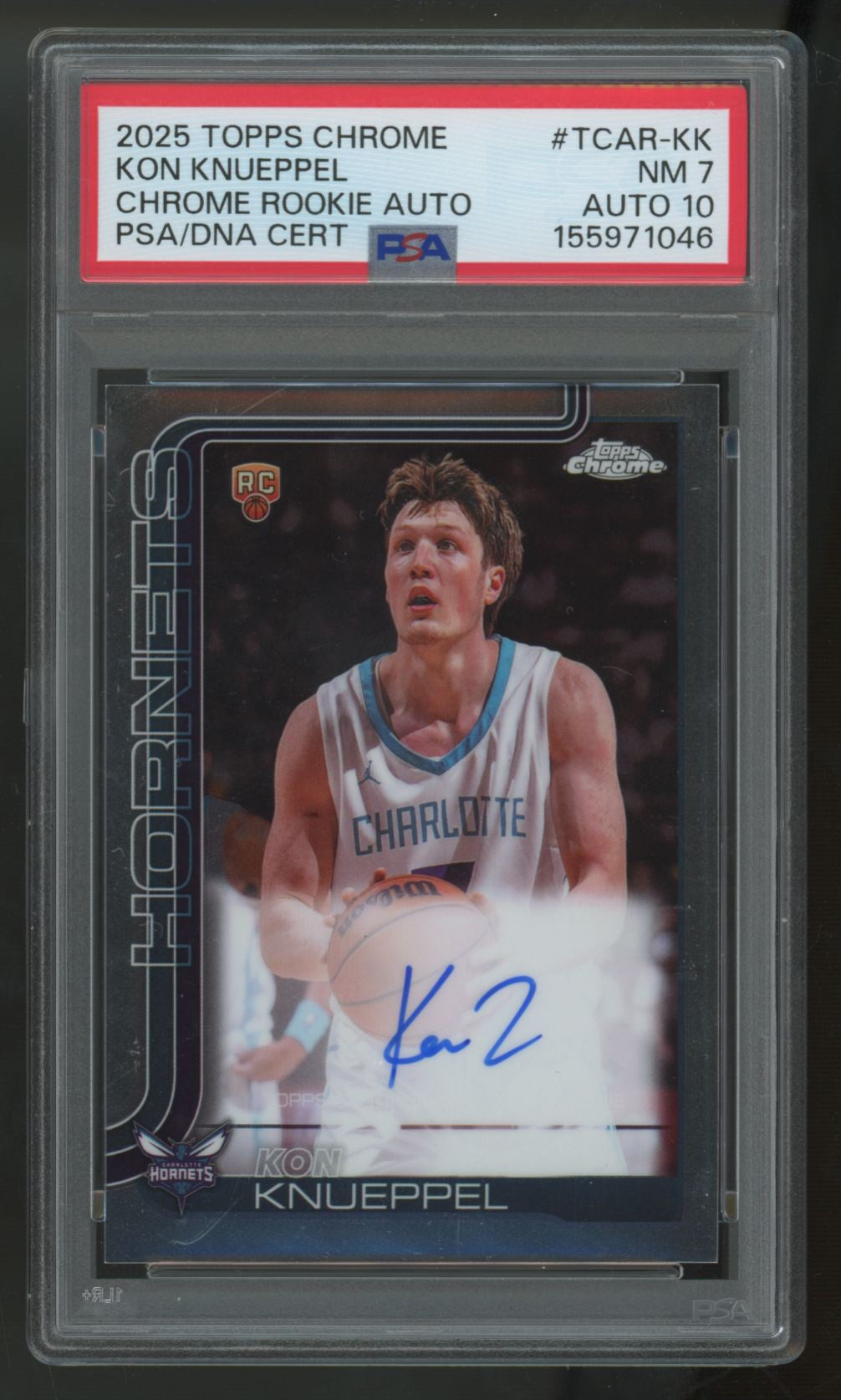 2025-26 Topps Chrome Kon Knueppel RC Auto #TCAR-KK PSA 7 10