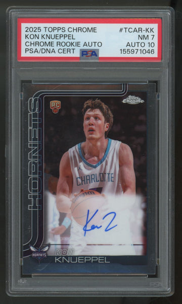 2025-26 Topps Chrome Kon Knueppel RC Auto #TCAR-KK PSA 7 10