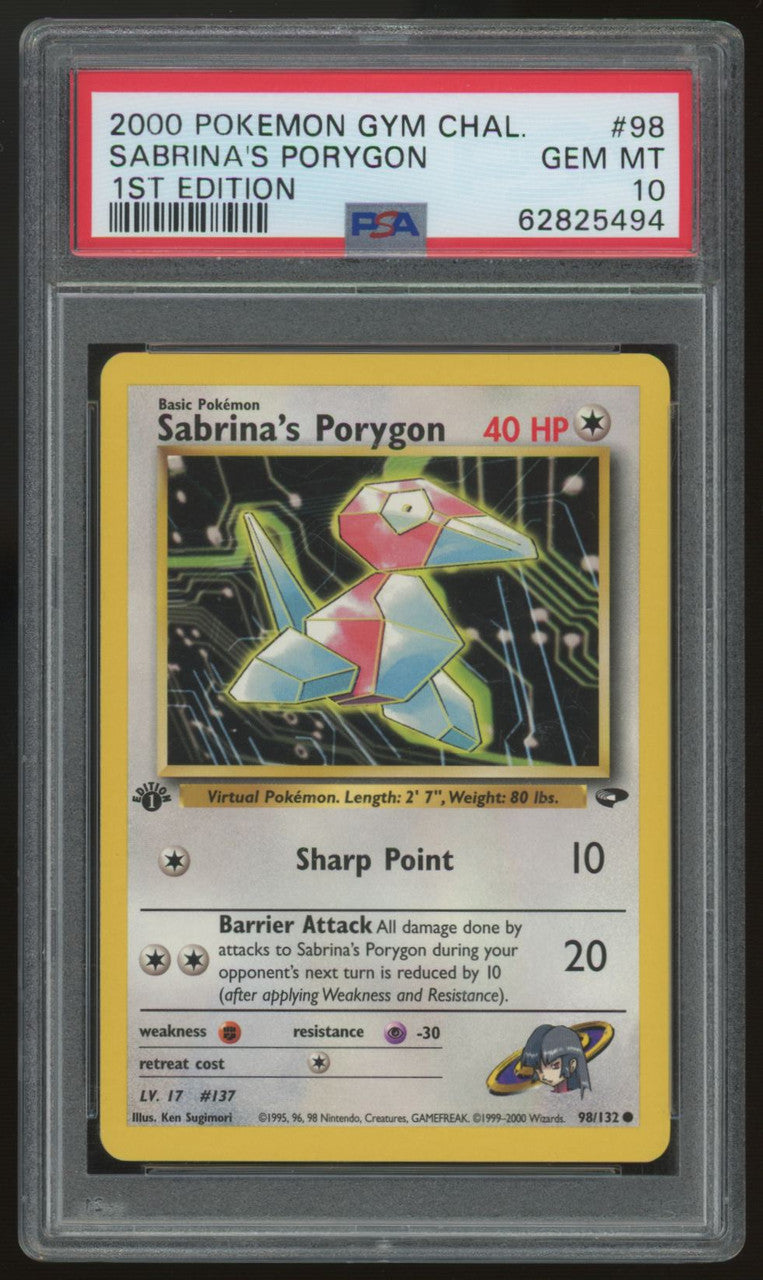 2000 Pokemon Sabrina's Porygon Gym Challenge 1st Edition #98 PSA 10