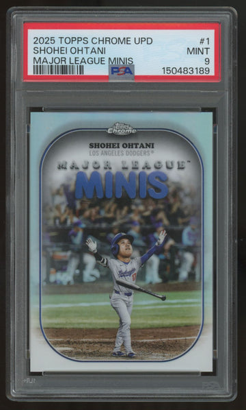 2025 Topps Chrome Update Shohei Ohtani Major League Minis SSP #1 PSA 9