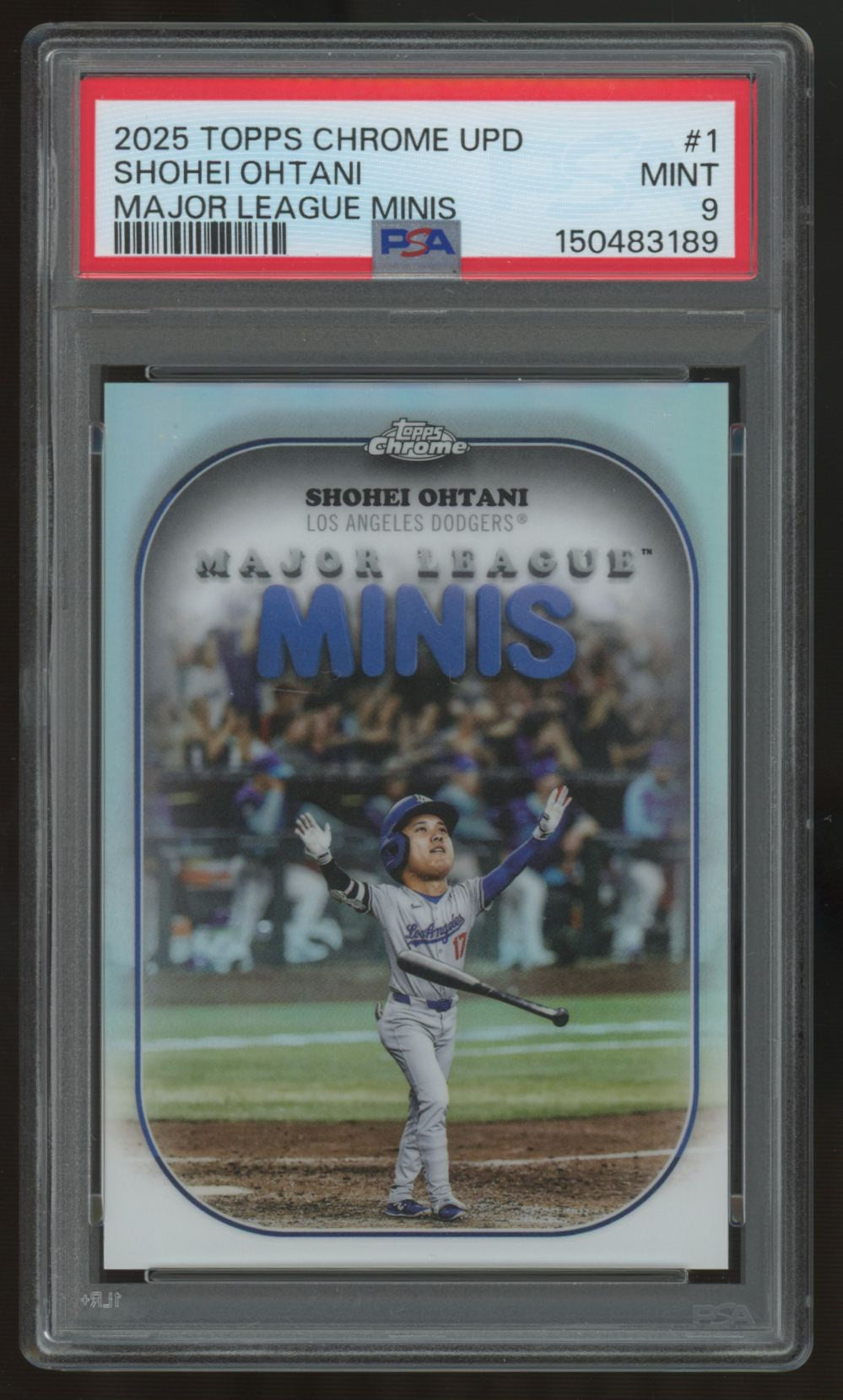 2025 Topps Chrome Update Shohei Ohtani Major League Minis SSP #1 PSA 9