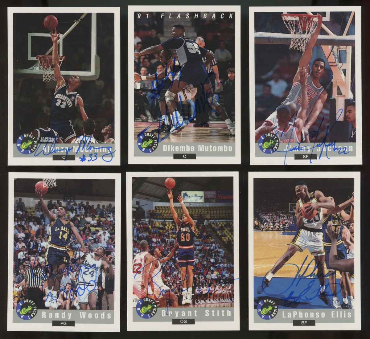 1992 Classic Draft Picks Autos (Lot Of 42) Dikembe Mutombo, Alonzo Mourning
