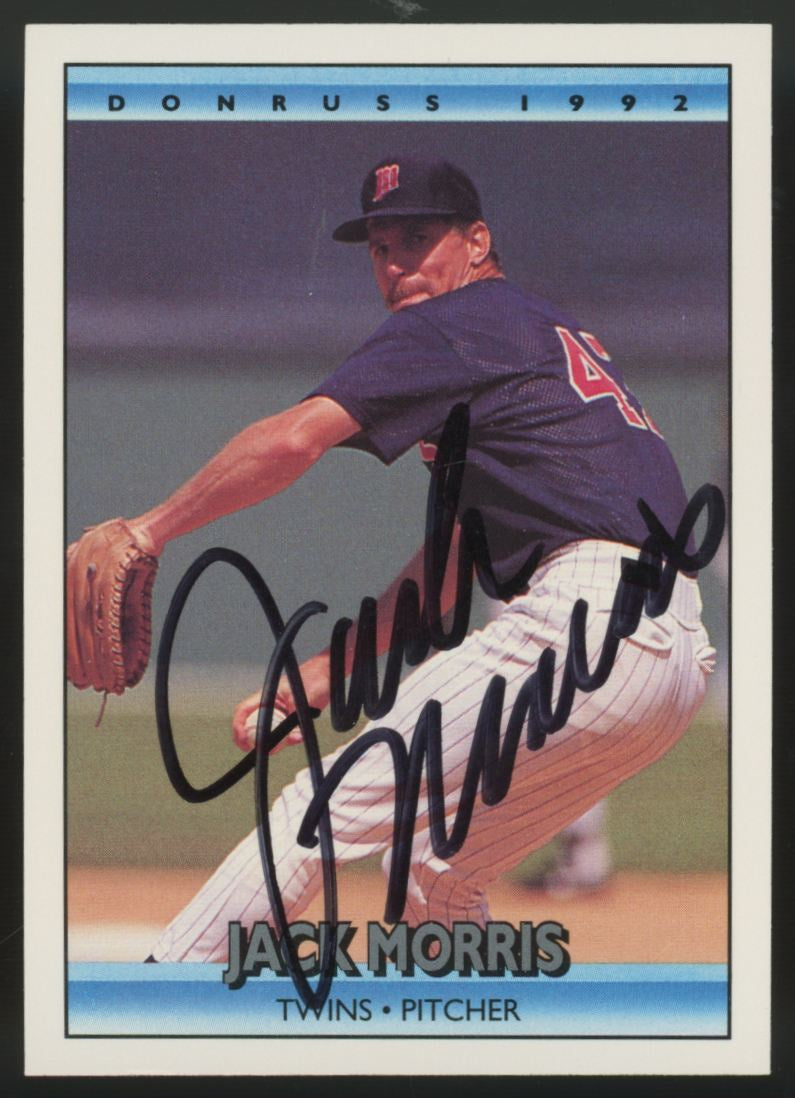 1991 Donruss Jack Morris Signed IP Auto #216