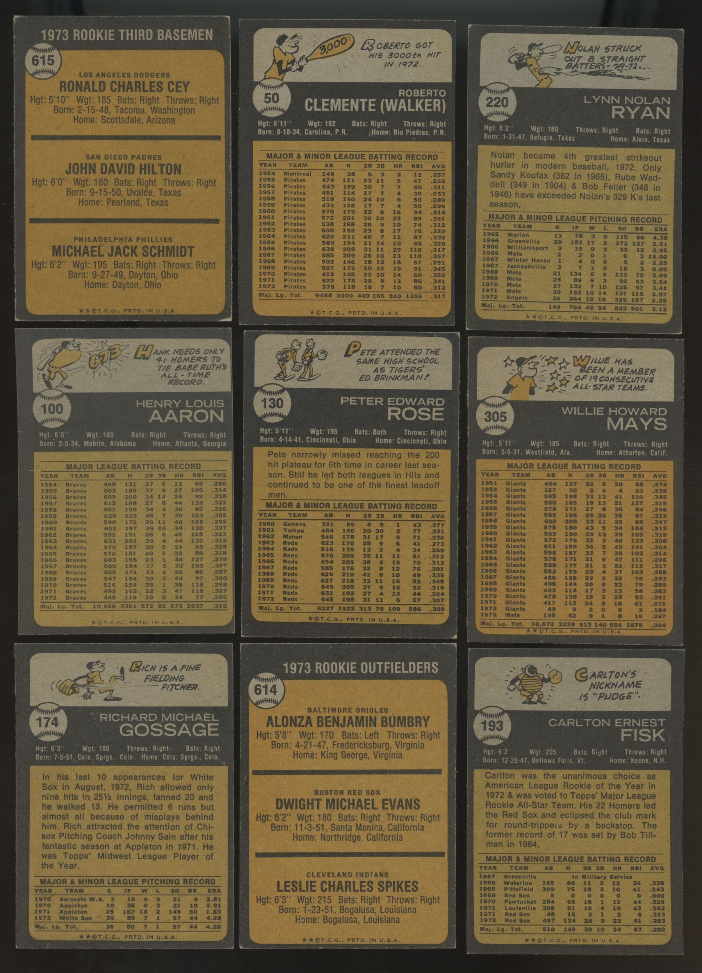 1973 Topps Baseball Complete Set (660) EX/MT-NM/MT incl. Variations + Wrappers