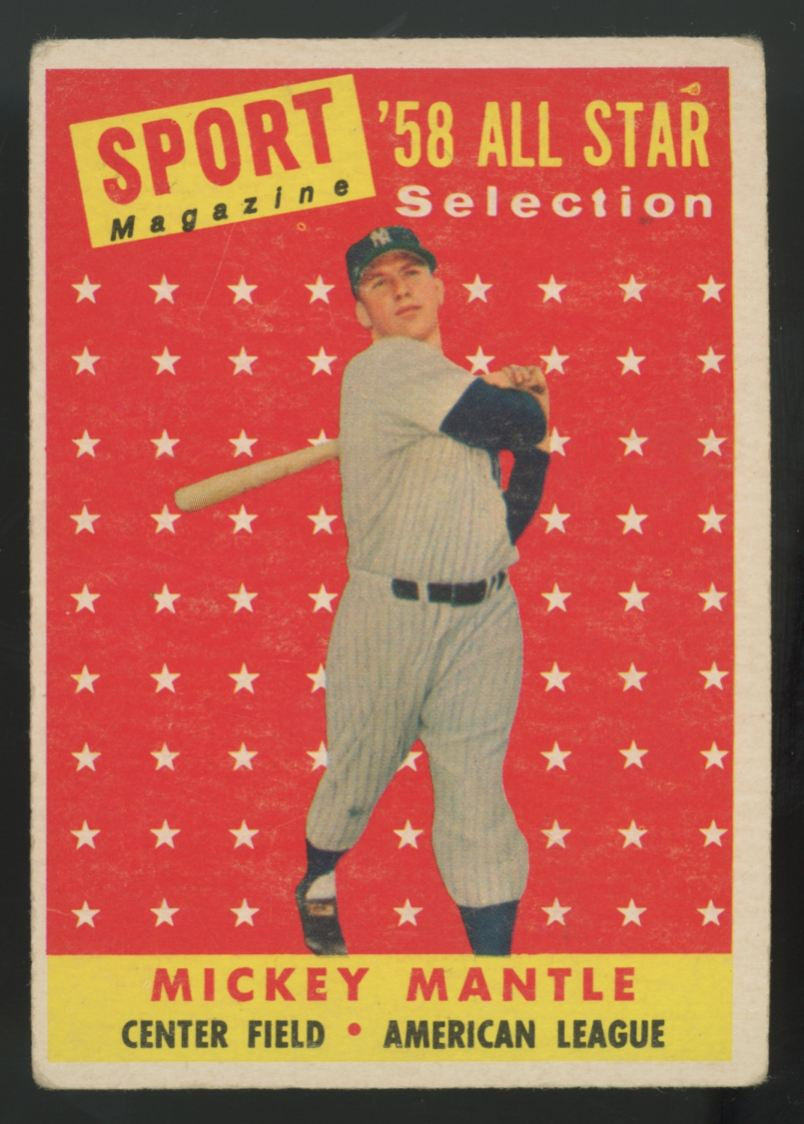1958 Topps Mickey Mantle All Star #487 VG
