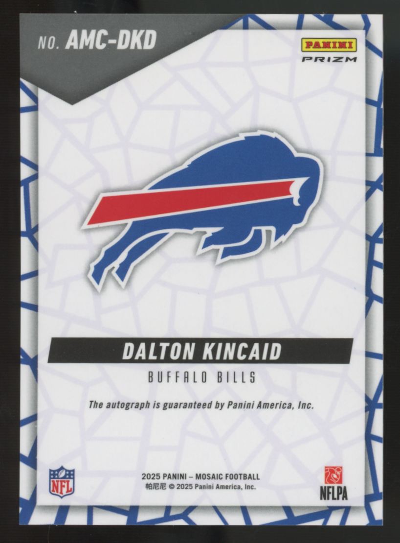 2025 Panini Mosaic Dalton Kincaid Red & Yellow Choice Fusion Auto #AMC-DKD