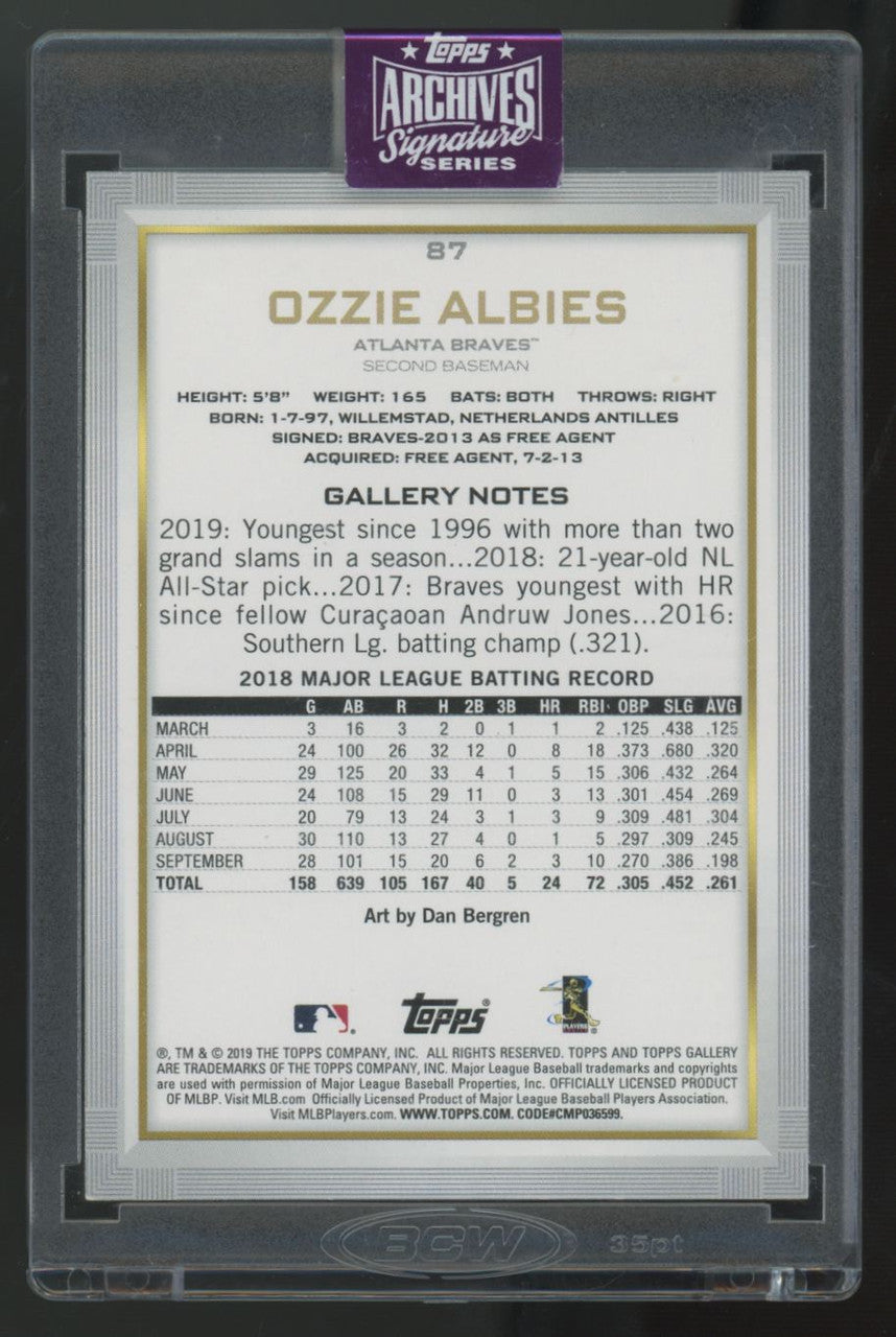 2025 Topps Archives Signature Series Ozzie Albies Auto 1/1 #87