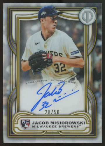 2026 Topps Tribute Jacob Misiorowski RC League Inauguration Auto Gold /50