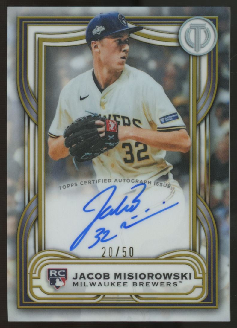 2026 Topps Tribute Jacob Misiorowski RC League Inauguration Auto Gold /50
