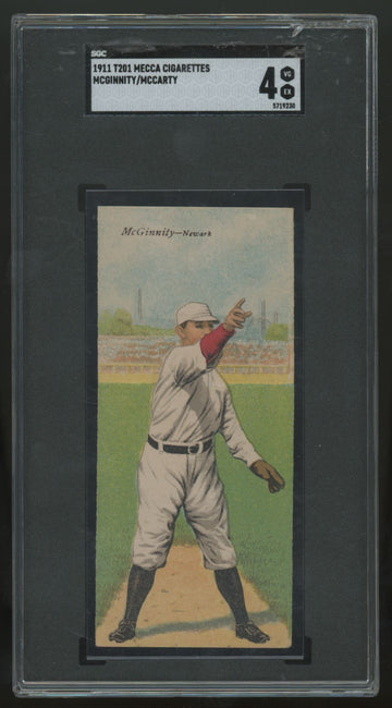 1911 T201 Mecca Double Folders Joseph McGinnity / Lewis McCarty SGC 4