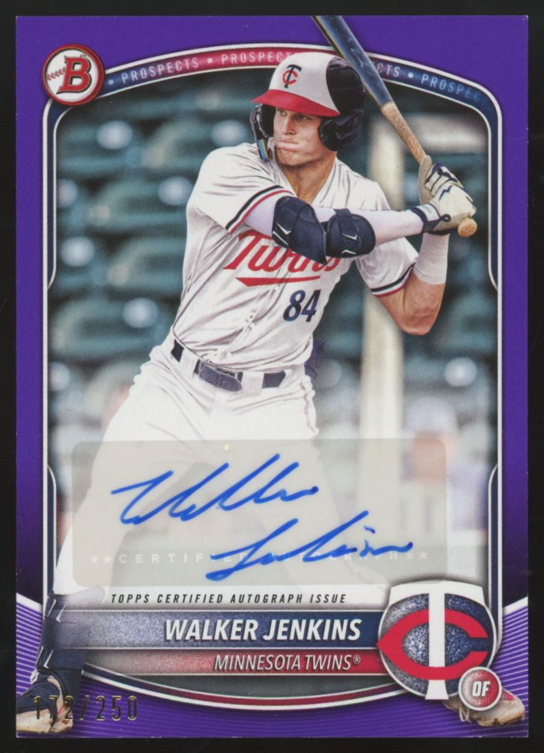2025 Bowman Walker Jenkins Prospect Purple Auto /250 #BPA-WJ