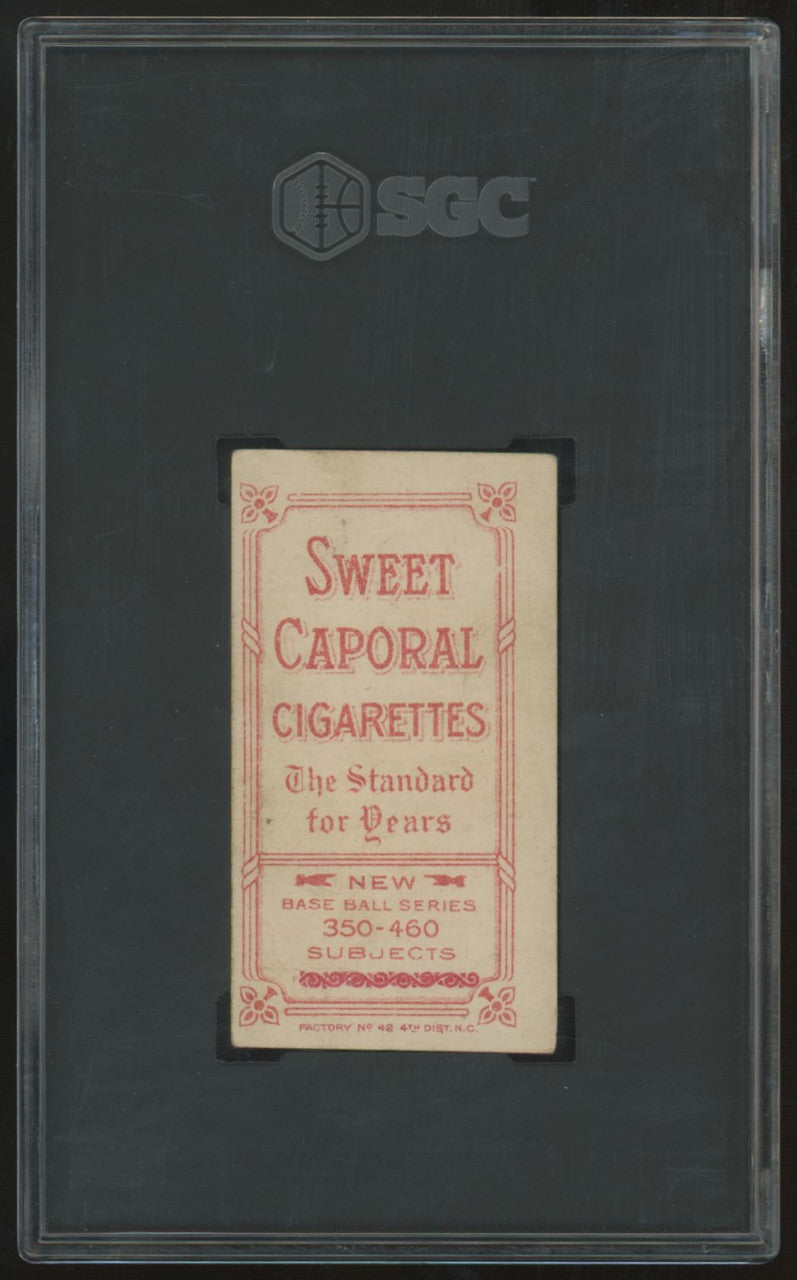 1911 T206 Fred Payne Sweet Caporal Cigarettes Back SGC 4.5