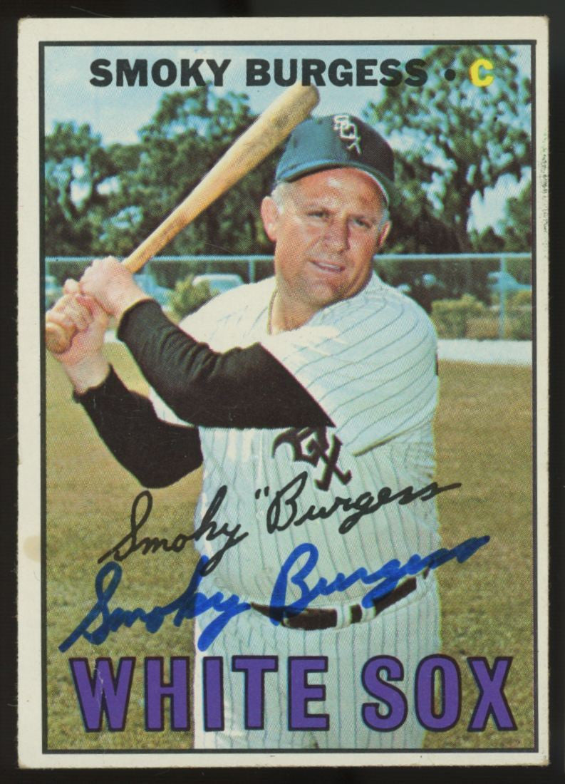 1967 Topps Smoky Burgess #506 Signed Autographed Card JSA