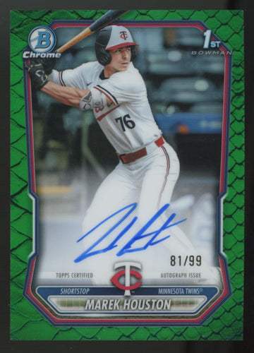 2026 Bowman Marek Houston 1st Chrome Prospect Reptilian Green Auto /99 #CPA-MHO