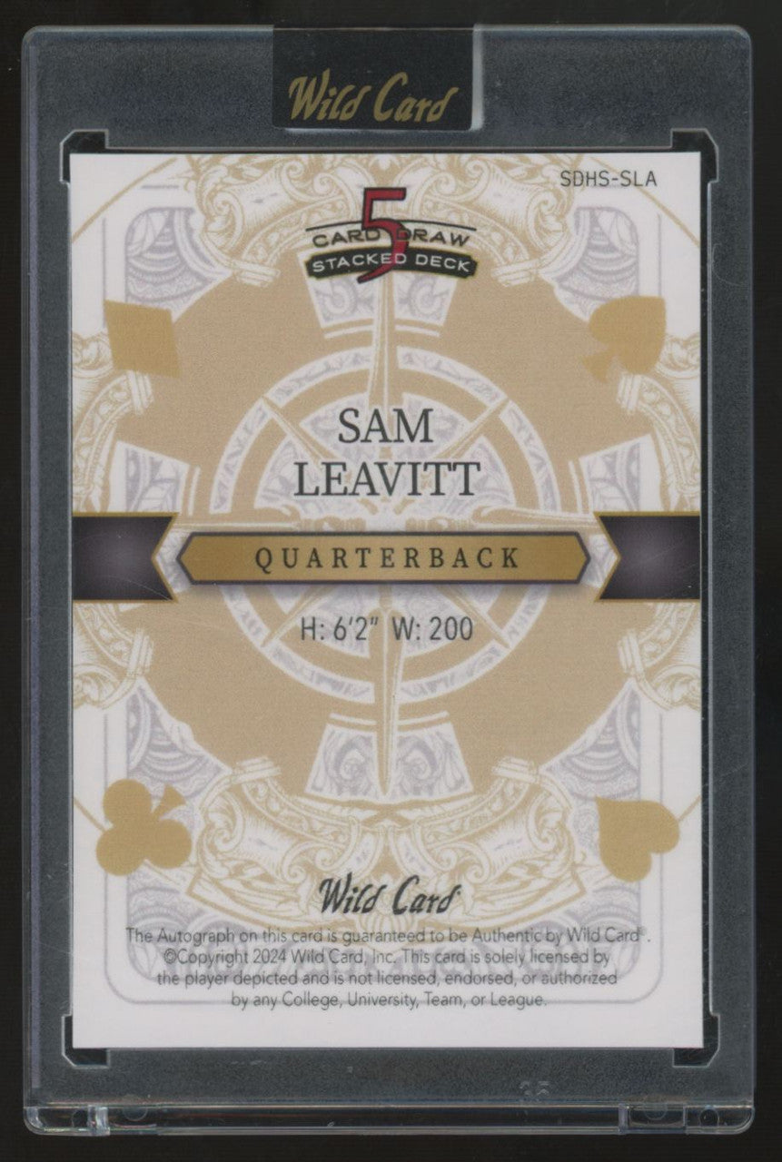 2024 Wild Card 5 Card Draw Sam Leavitt Pink King Of Spades Auto 1/1 #SDHS-SLA
