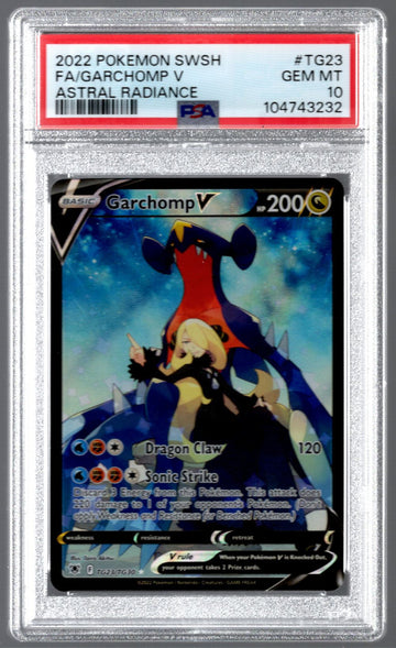 2022 Pokemon Garchomp V Astral Radiance Full Art #TG23 PSA 10