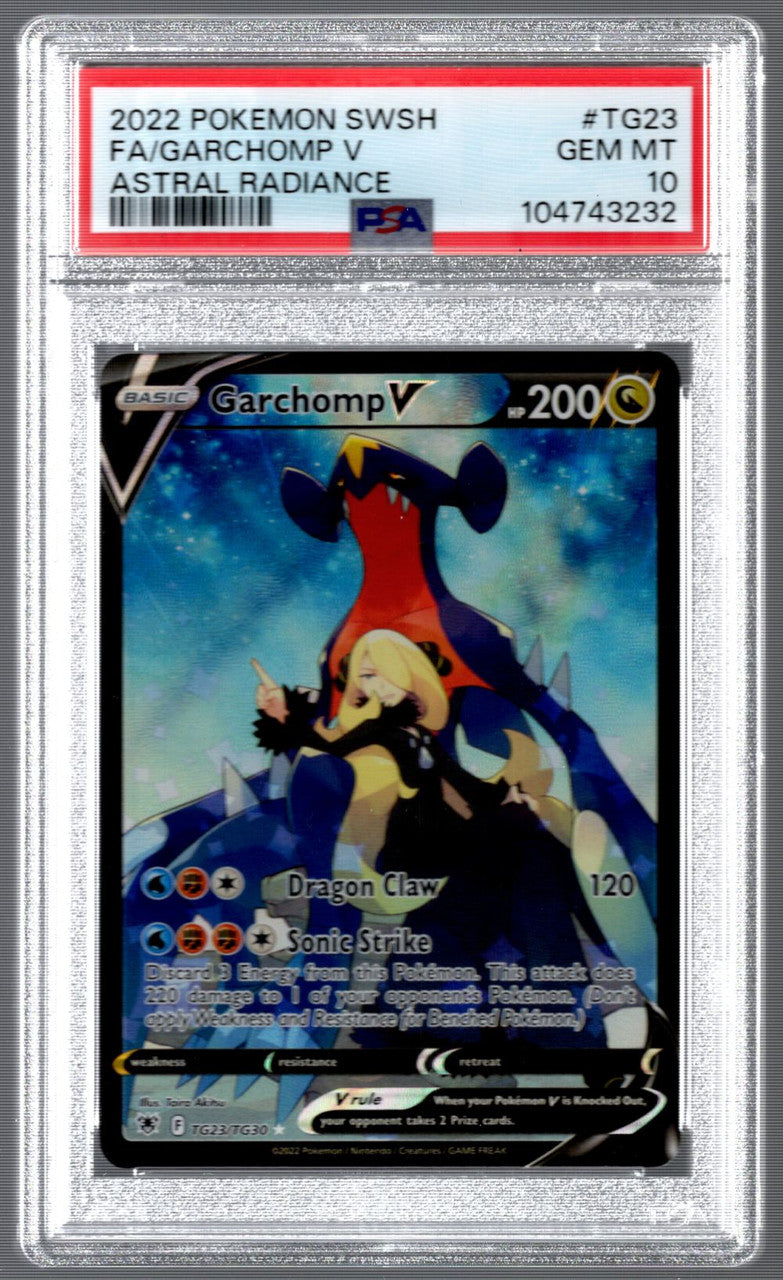2022 Pokemon Garchomp V Astral Radiance Full Art #TG23 PSA 10