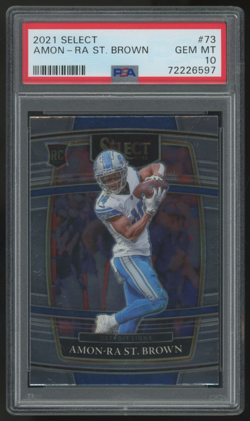 2021 Panini Select Amon-Ra St Brown RC Concourse #73 PSA 10