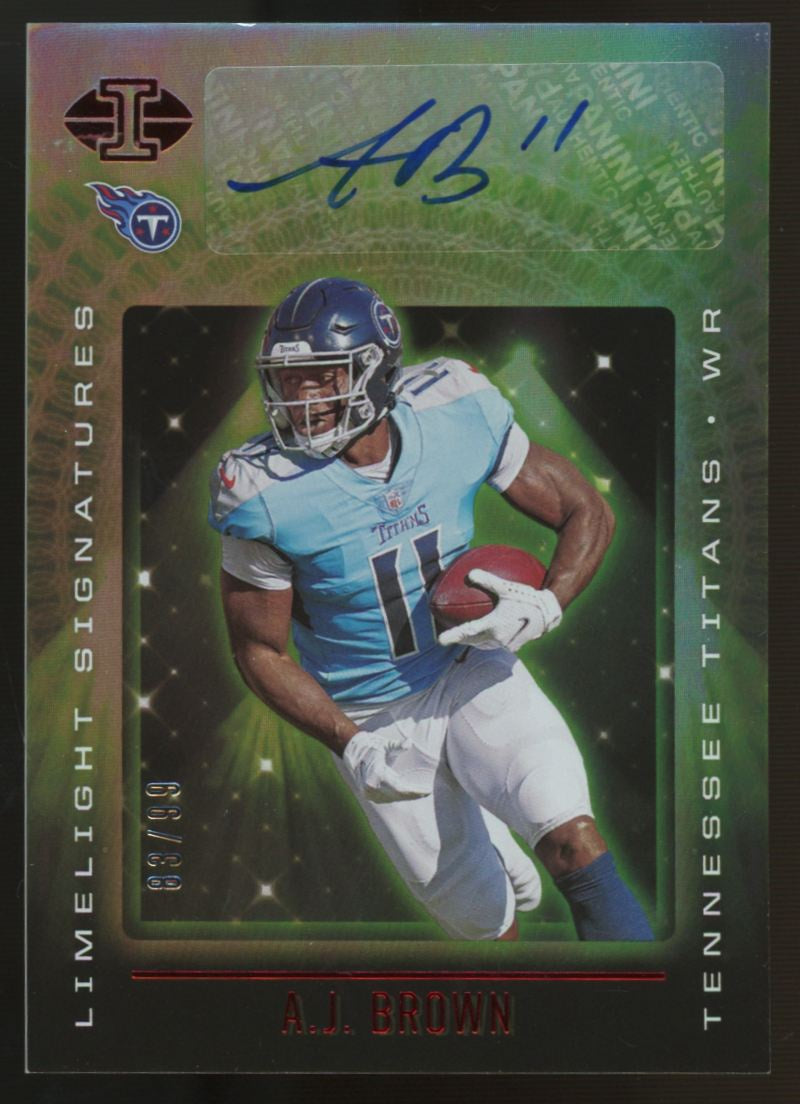 2021 Panini Illusions A.J. Brown Limelight Signatures Red Auto /99 #LS-AJ