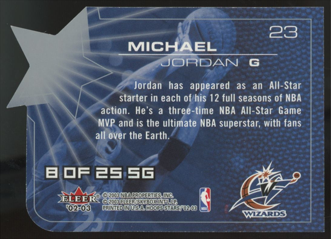 2002-03 Fleer Skybox Michael Jordan Star Gazing Die Cut #8