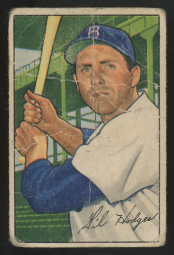 1952 Bowman Gil Hodges Picture Card #80 Poor