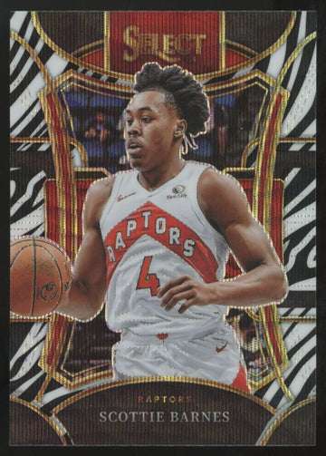 2023-24 Panini Select Scottie Barnes Mezzanine Zebra Prizm SSP #347