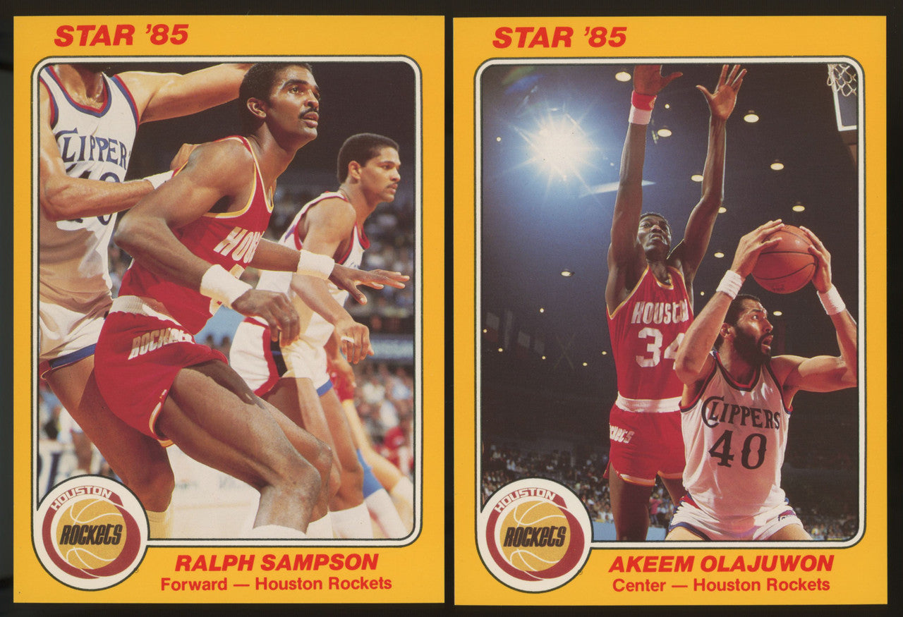1985 Star Co. Basketball Houston Rockets Super Teams Set (5) Olajuwon RC