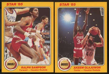 1985 Star Co. Basketball Houston Rockets Super Teams Set (5) Olajuwon RC