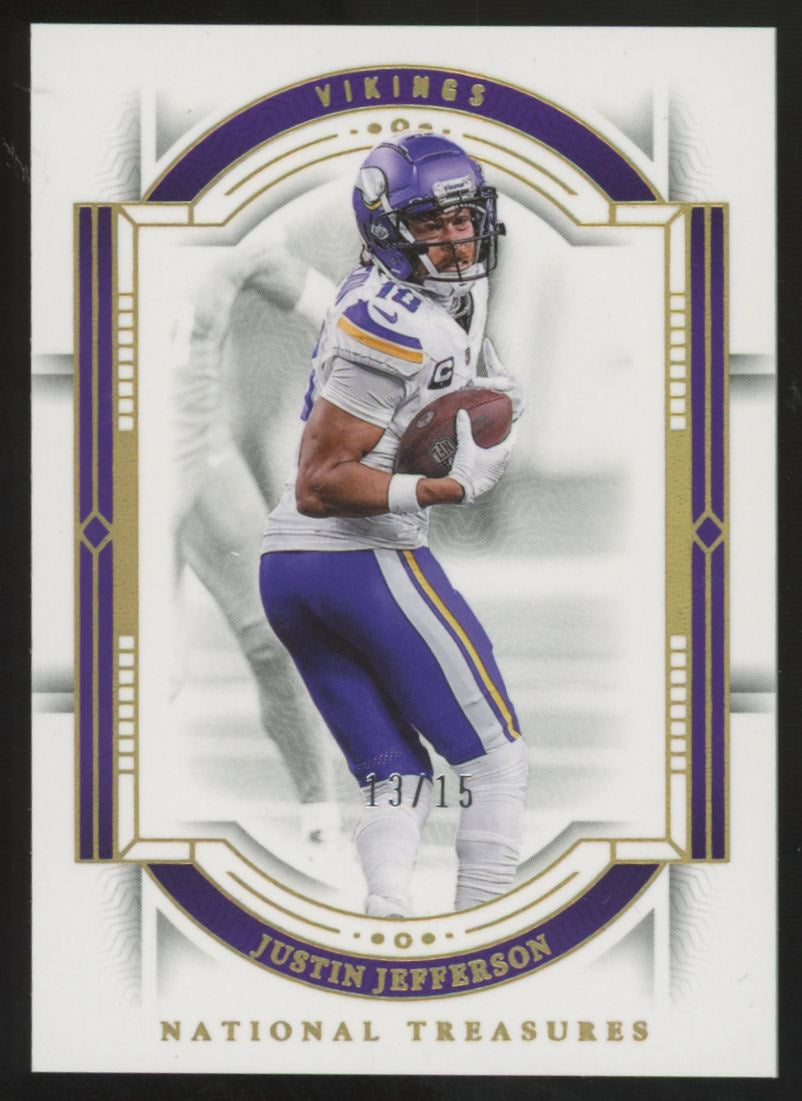 2023 Panini National Treasures Justin Jefferson Holo Gold /15 #66