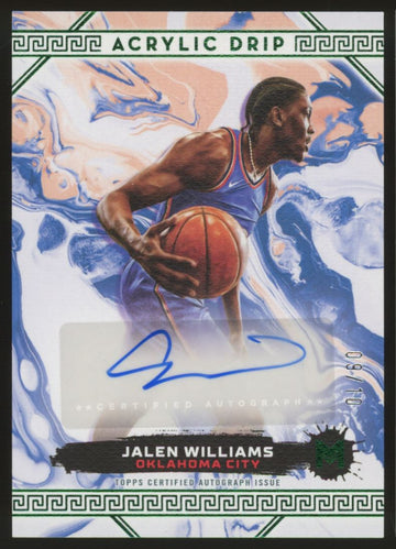 2023/24 Topps Motif Jalen Williams Acrylic Drip Auto Green /10 #ADA-JW