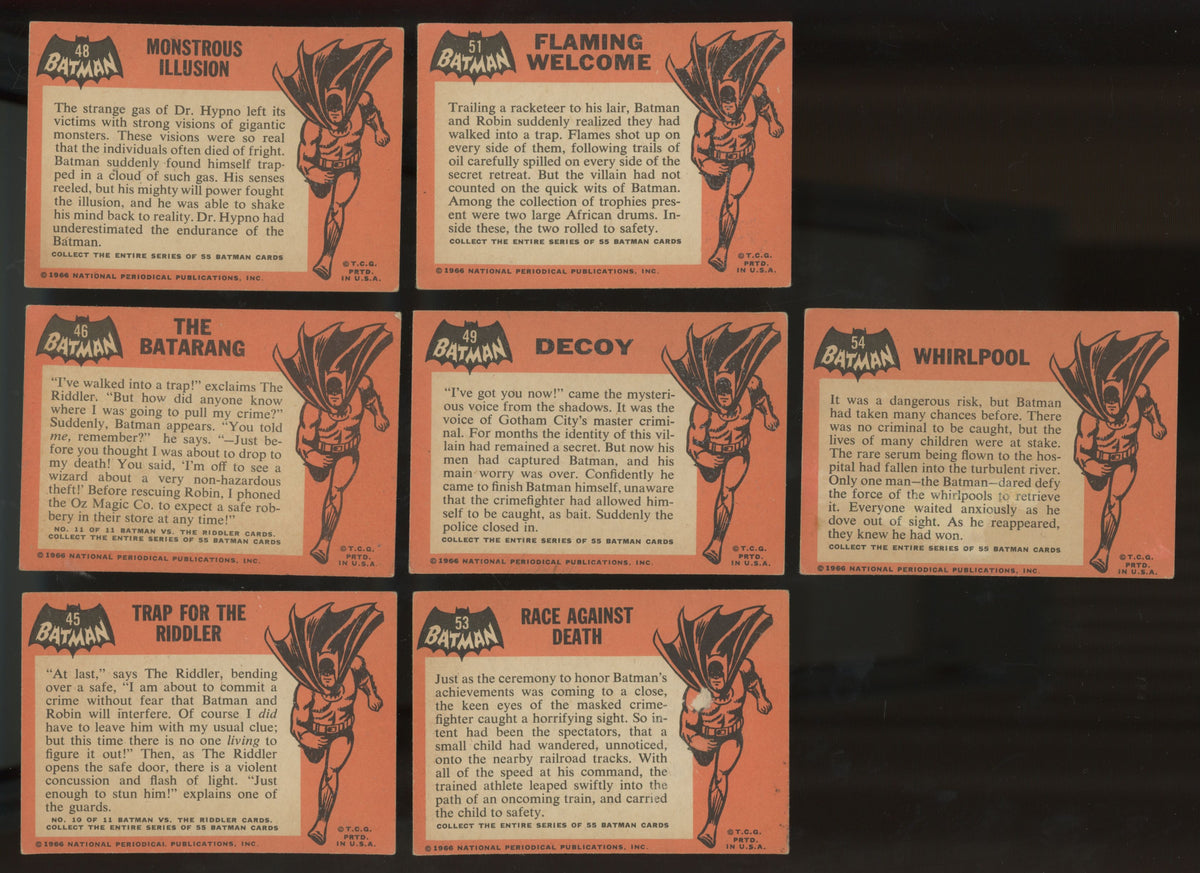 1966 Topps Batman (Lot Of 31) No Duplicates G-VG/EX