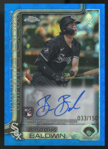 2025 Topps Chrome Logofractor Brooks Baldwin RC Blue Auto /150 #RA-BB