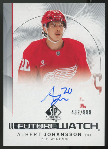 2024-25 UD SP Authentic Albert Johansson RC Future Watch Auto /999 #171