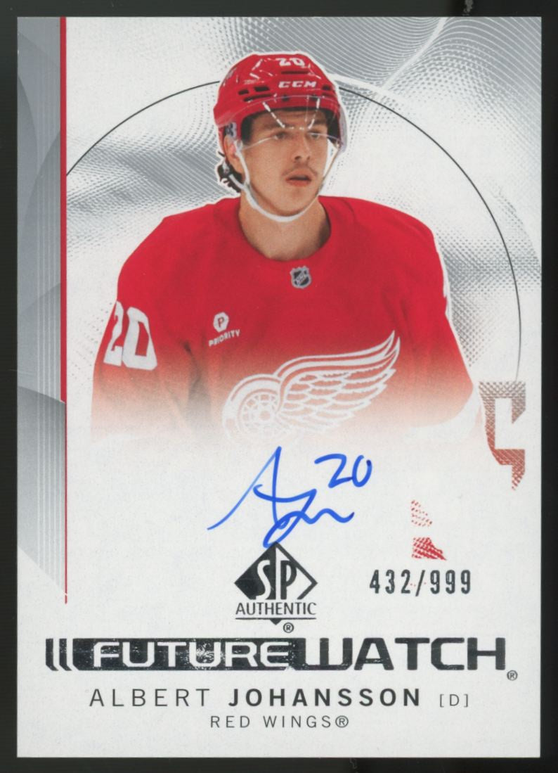 2024-25 UD SP Authentic Albert Johansson RC Future Watch Auto /999 #171