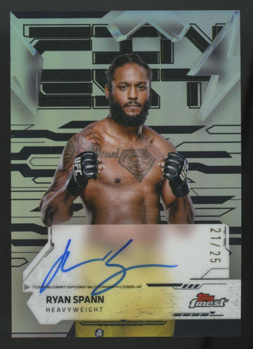 2025 Topps Finest UFC Ryan Spann Black Refractor Auto /25 #FA-RS