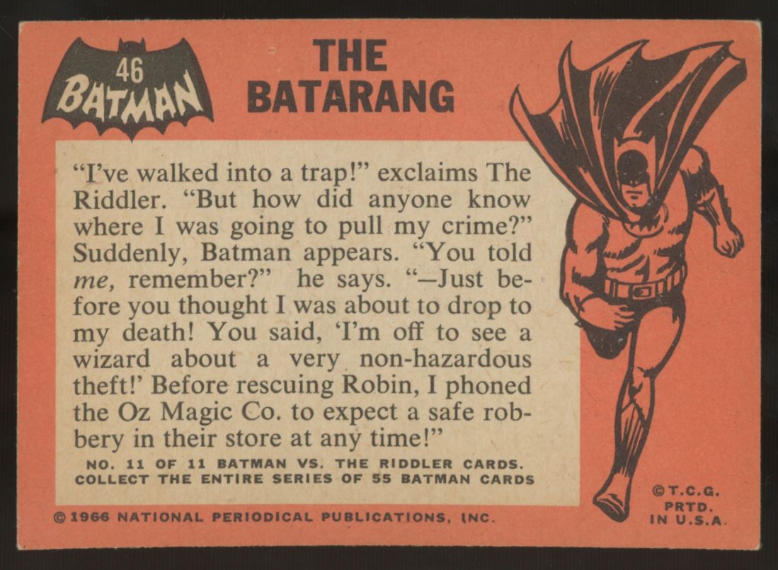 1966 Topps Batman The Bat-A-Rang #46 EX