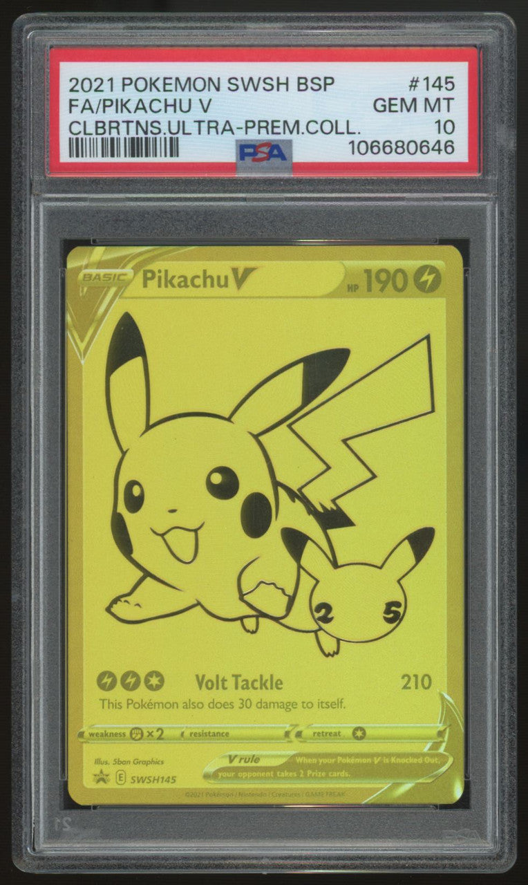 2021 Pokemon Pikachu V Celebrations Ultra Premium Promo #145 PSA 10