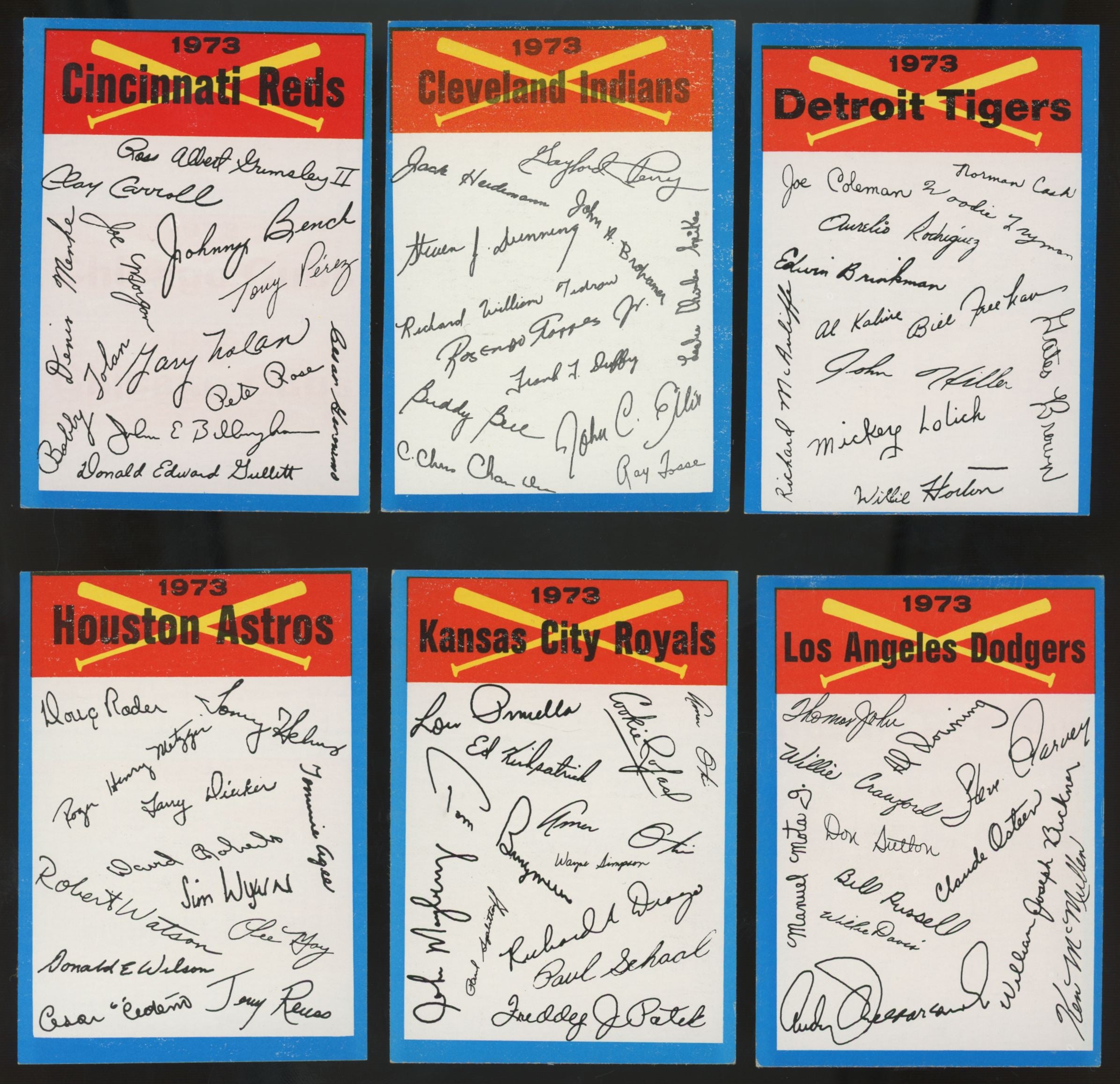 1973 Topps Baseball Team Checklist Set EX/MT Unmarked