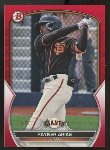 2023 Bowman Rayner Arias Red /5 #BD-13