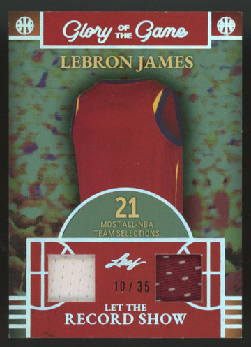 2025 Leaf Glory of the Game LeBron James Let The Record Show Dual Patch /35