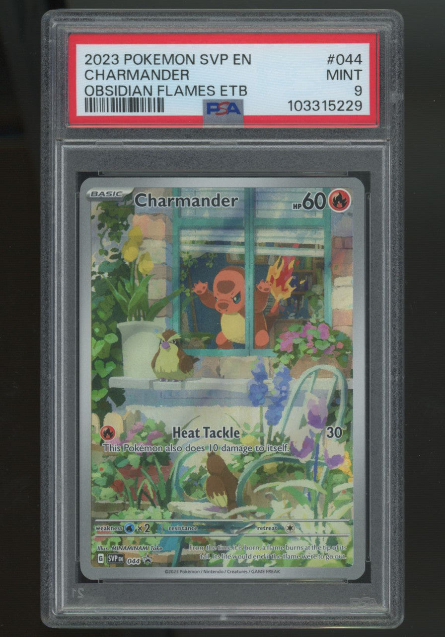 2023 Pokemon Charmander Obsidian Flames ETB Promo #044 PSA 9 (F)
