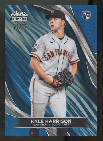 2024 Topps Chrome Black Kyle Harrison RC Blue /75 #91