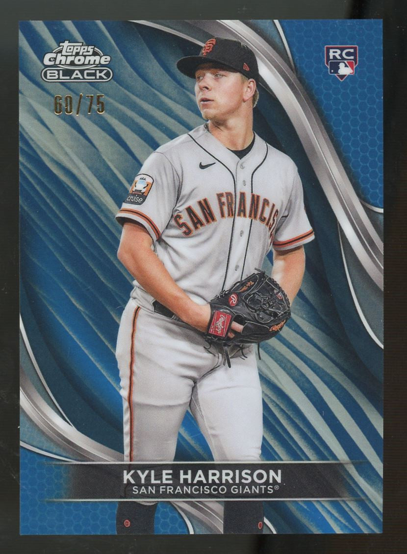 2024 Topps Chrome Black Kyle Harrison RC Blue /75 #91