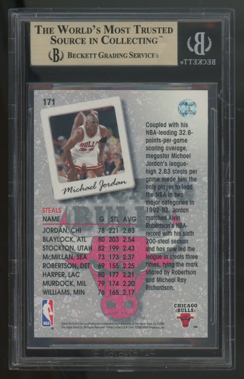 1993-94 Upper Deck Michael Jordan Season Leaders #171 BGS 9.5