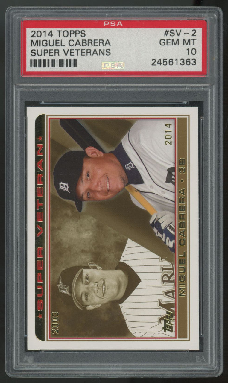 2014 Topps Miguel Cabrera Super Veterans #SV-2 PSA 10