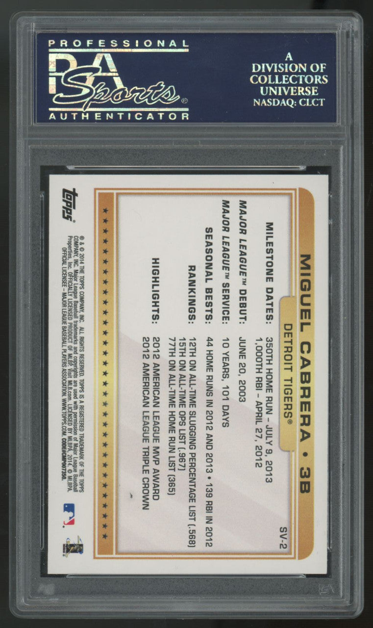 2014 Topps Miguel Cabrera Super Veterans #SV-2 PSA 10