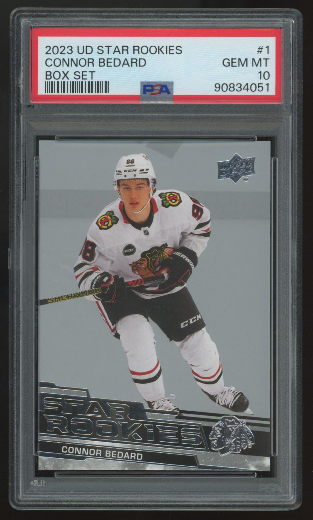 2023-24 Upper Deck Star Rookies Connor Bedard RC Box Set #1 PSA 10