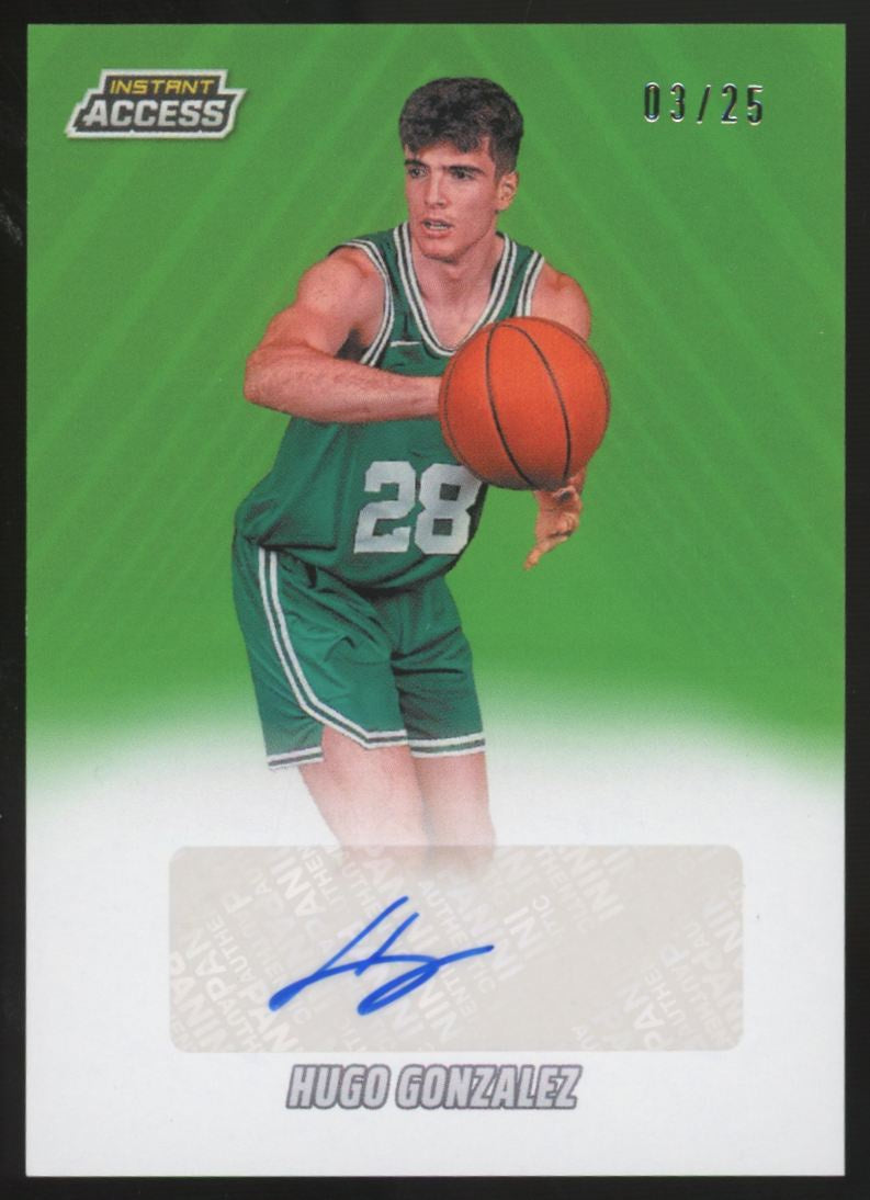 2026 Panini National Instant Access Hugo Gonzalez Green Auto /25